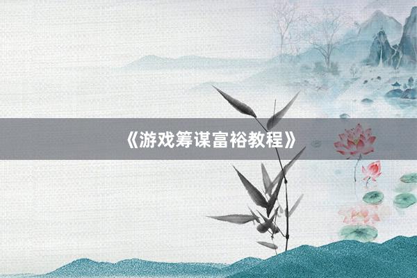 《游戏筹谋富裕教程》
